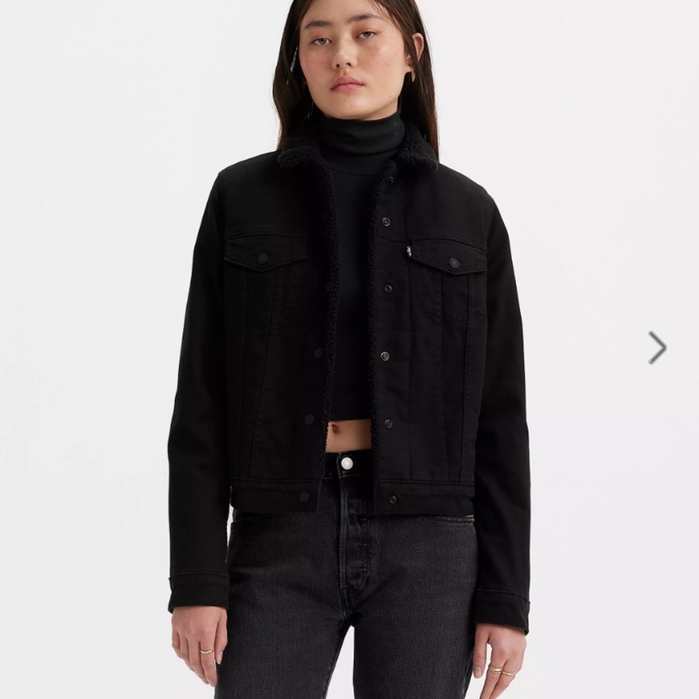 LEVI’s Sherpa trucker jacket black